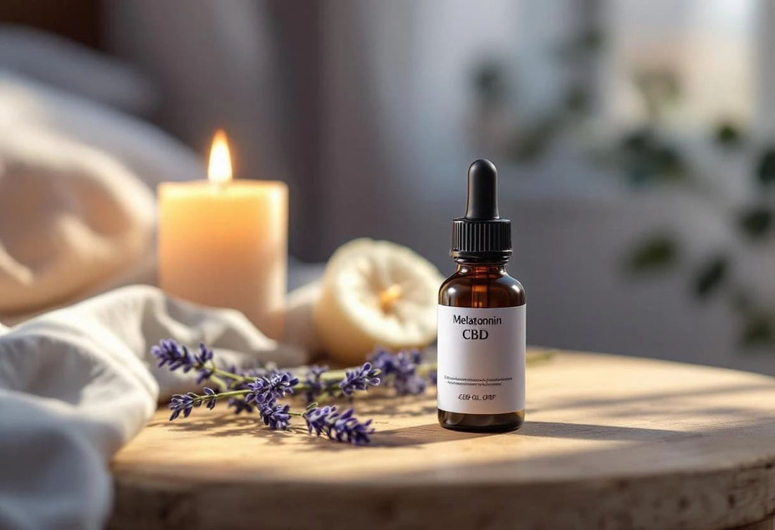 What is the benefit of melatonin combined with CBD?