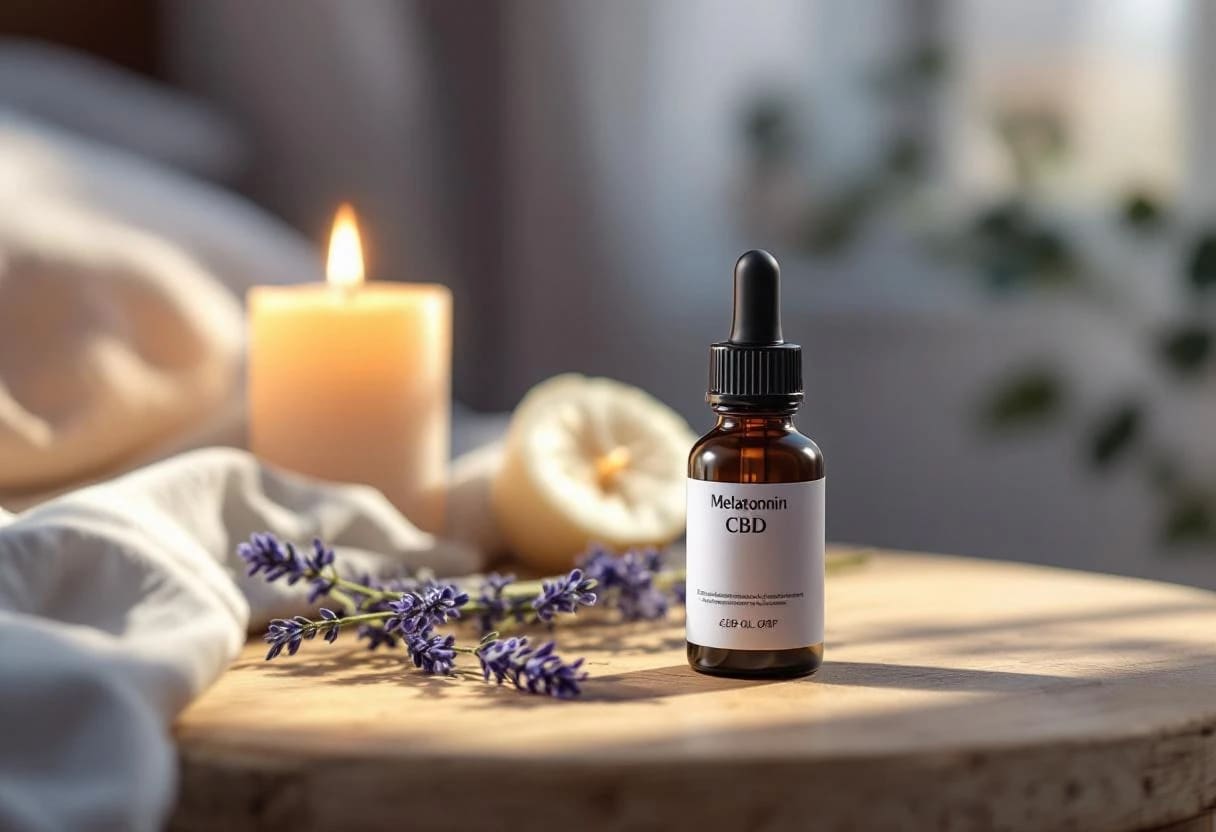 What is the benefit of melatonin combined with CBD?